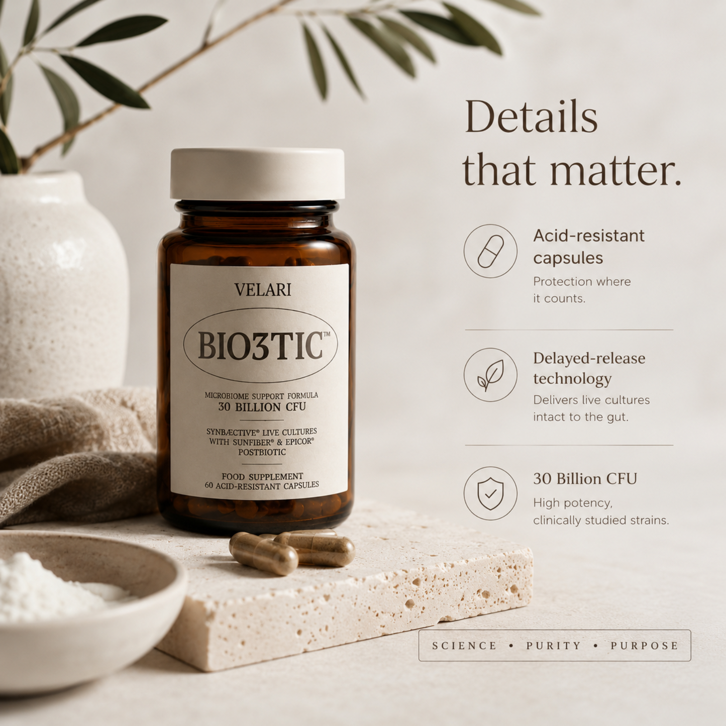 Velari Bio3tic® | Advanced Tri-Biotic Formula